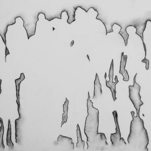Crowd Series no6 - Charcoal on paper
