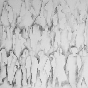 Crowd Series no3 - Charcoal on paper