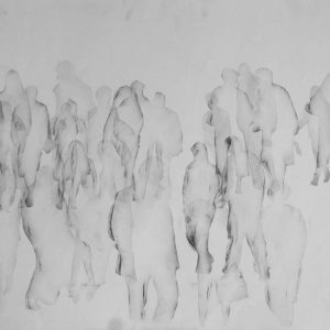 Crowd Series no1 - Charcoal on paper
