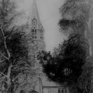 Lostwithiel Church Lostwithiel Church - Pencil on paper