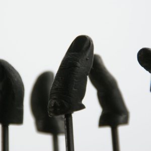 The Artists Fingers - Sculpture Plate no2 - Pewter Lead and Steel