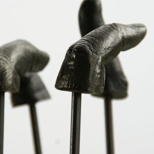 The Artists Fingers - Sculpture Plate no1 - Pewter Lead and Steel