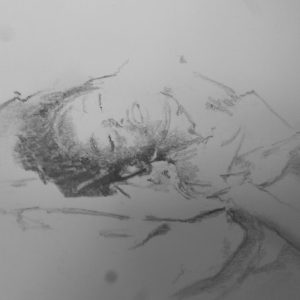 Tsunami children - Pencil on paper